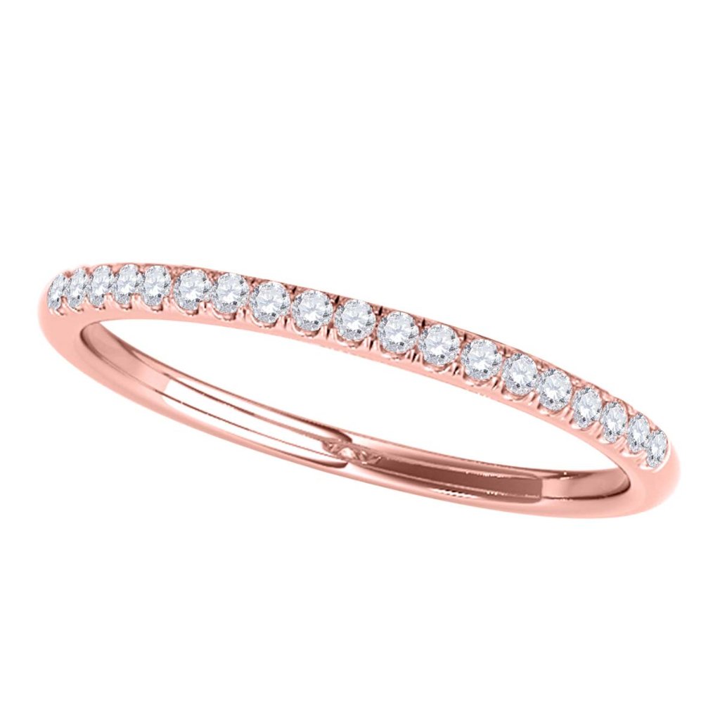 0.10 Cttw Natural Diamond Wedding Band In 10k Gold